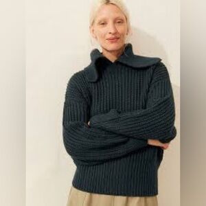 H&M Evergreen Heavy Knit Fisherman Sweater Large